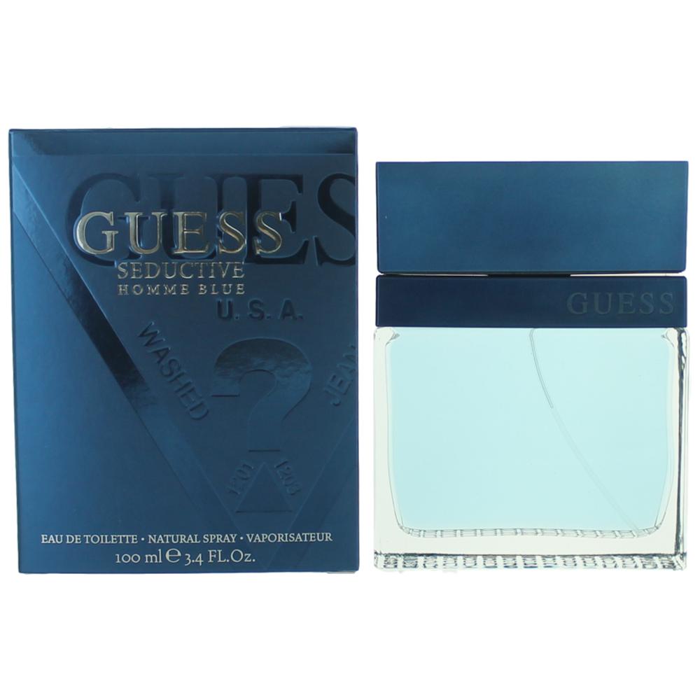 Bottle of Guess Seductive Homme Blue by Guess, 3.4 oz Eau De Toilette Spray for Men